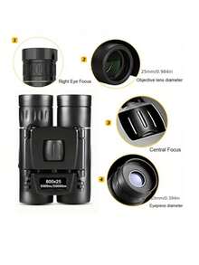 1pc 40x High Magnification 22mm Objective Diameter Binoculars, Suitable For Hiking, Travel And Bird Watching - Multicolor - View 4