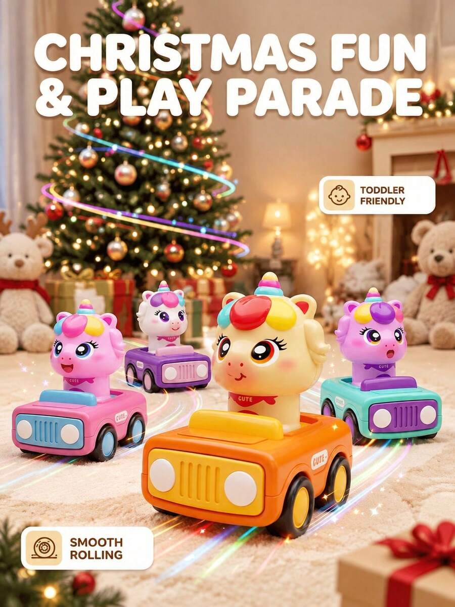 Baby Press To Go Car Toys For Toddlers,Push & Go Friction Powered ...