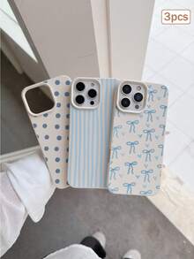 3件裝彩色印花元素 TPU 防震全包覆手機保護殼 精準保護套 適用於 Apple 11/12/13/14/15/16/17 Pro Max - 彩色 - 查看 4
