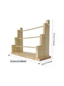 1pc Multi-Layer Baby Hair Accessories Display Rack, Trapezoid 3-Tier Design, Suitable For Baby Hair Clips, Headbands, Jewelry Storage Organizer - Multicolor - View 2