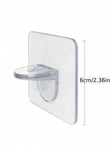 30 piezas Clavijas de soporte para estantes, Clips adhesivos para estantes, Clavijas para estantes de gran resistencia, Adecuados para gabinetes de cocina, estanterías, armarios, Fijadores transparentes para estantes de gabinete, Para uso doméstico - transparente - Ver 8