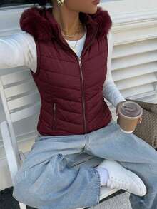 SAKERS OUTDOOR CLOTHING Women Gilets - Red Violet - View 4