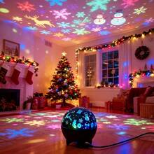 Christmas Theme Projection Light, Automatically Changes Light Patterns, Creates Dreamy Lighting Effect, Suitable For Holidays, Family Gatherings, Can Be Used As Atmosphere Light And Christmas Gift - Christmas Projection Light - View 3