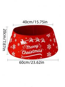 1 cái vòng cổ cây thông Noel, đế bọc chân cây bằng vải nhiều họa tiết, thay thế chân váy cây thông Noel in hình ông già Noel, gnome và yêu tinh, có thể gấp gọn và tái sử dụng, đồ trang trí Giáng sinh trong nhà - Nhiều màu - Xem 2