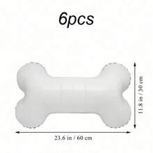 6 White Dog Bone Shaped Foil Balloons, Perfect For Puppy Birthday Celebrations - Great For Pet Themed Parties And Photo Props, No Power Required - 25 YEARS - View 10