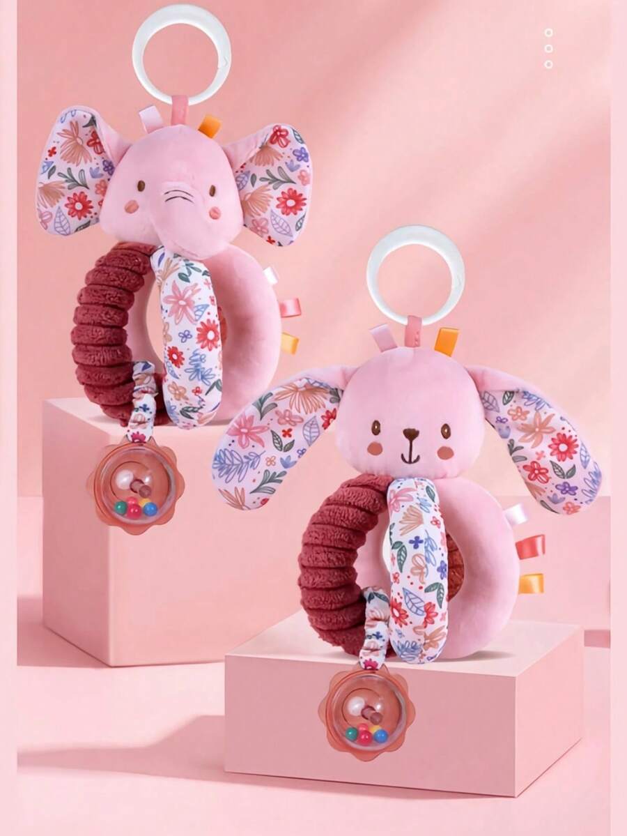 New Pink Baby Multifunctional Grasping Ball Rattle Toy, Educational Early Learning And Hands-On Ability Development