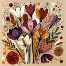 1PC DIY 5D Diamond Painting Kit Floral Pattern - Round Full Drill Art Mosaic Craft, Home Wall Decor, Unframed - No Frame - View 8