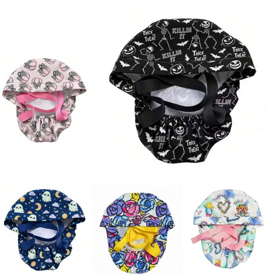 Adjustable Halloween Women's Work Cap Cute Print All Season - Adjustable - View 1