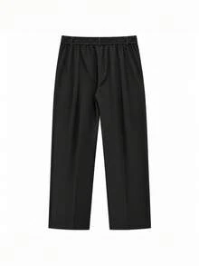 Men's Spring/Autumn Button Pocket Outdoor Commute Suit Pants - Black - View 3