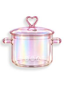 1pc High Borosilicate Glass Skillet, Single Serving Bowl & Cooking Pot, Suitable For Open Flame And Microwave, Multi-Functional Pot For Seafood, Salad, Fruit, Milk, Soup, Sauce Pot, Tabletop Gift, Suitable For Dinner Party, Home, Wedding Essentials, Christmas Gift - View 3