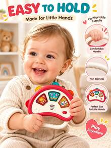Baby Musical Hand Drum Toy, Interactive Hand Drum With Lights And Sounds, Sensory Toy, Baby Toy, Christmas Gift, Baby, Newborn Essentials - Multicolor - View 8