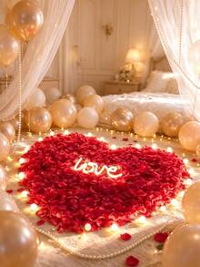 1000pcs Artificial Red Rose Petals, Vibrant Color And Realistic Shape ...