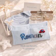 Personalized Baby Hanging Pocket, Custom Name Nursery Organizer, Stroller & Crib Storage Bag, Baby Shower Gift - Multicolor - View 8