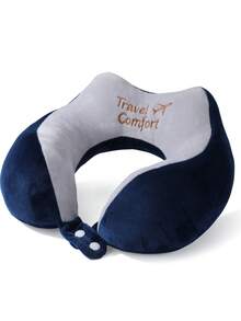 U-Shaped Travel Neck Pillow, Cervical Support Pillow, Memory Foam Airplane Neck Pillow, Car Sleeping Accessory - Multicolor - View 7