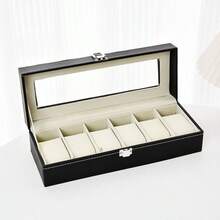 1pc Premium Watch Box, 3/6/12 Slots Watch Box, Watch Storage Box Jewelry Storage Box, Watch Display Box, Men's Women's Watch Box - Multicolor - View 13