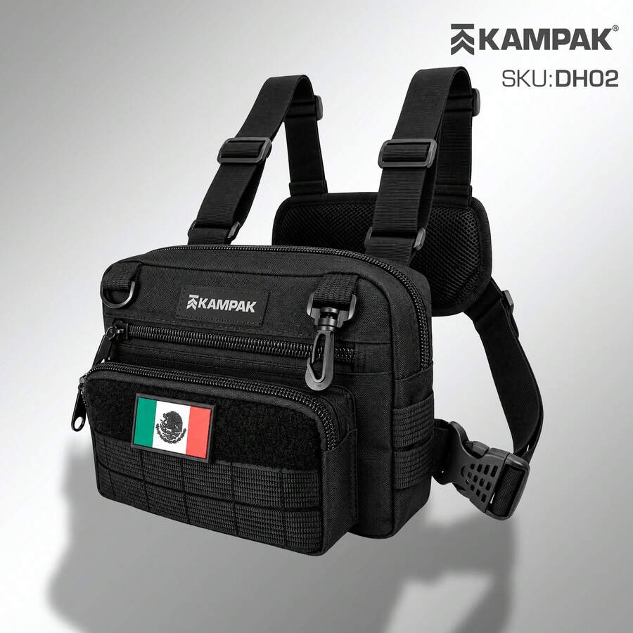 Chest Bag Kampak DH02 Chest Backpack Medium Multipurpose Chest Bag Modern Man Woman - Black - View 1