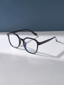1 Pair PC Frame Minimalist Casual Vintage Unisex Personalized Black Glasses - Black - View 4