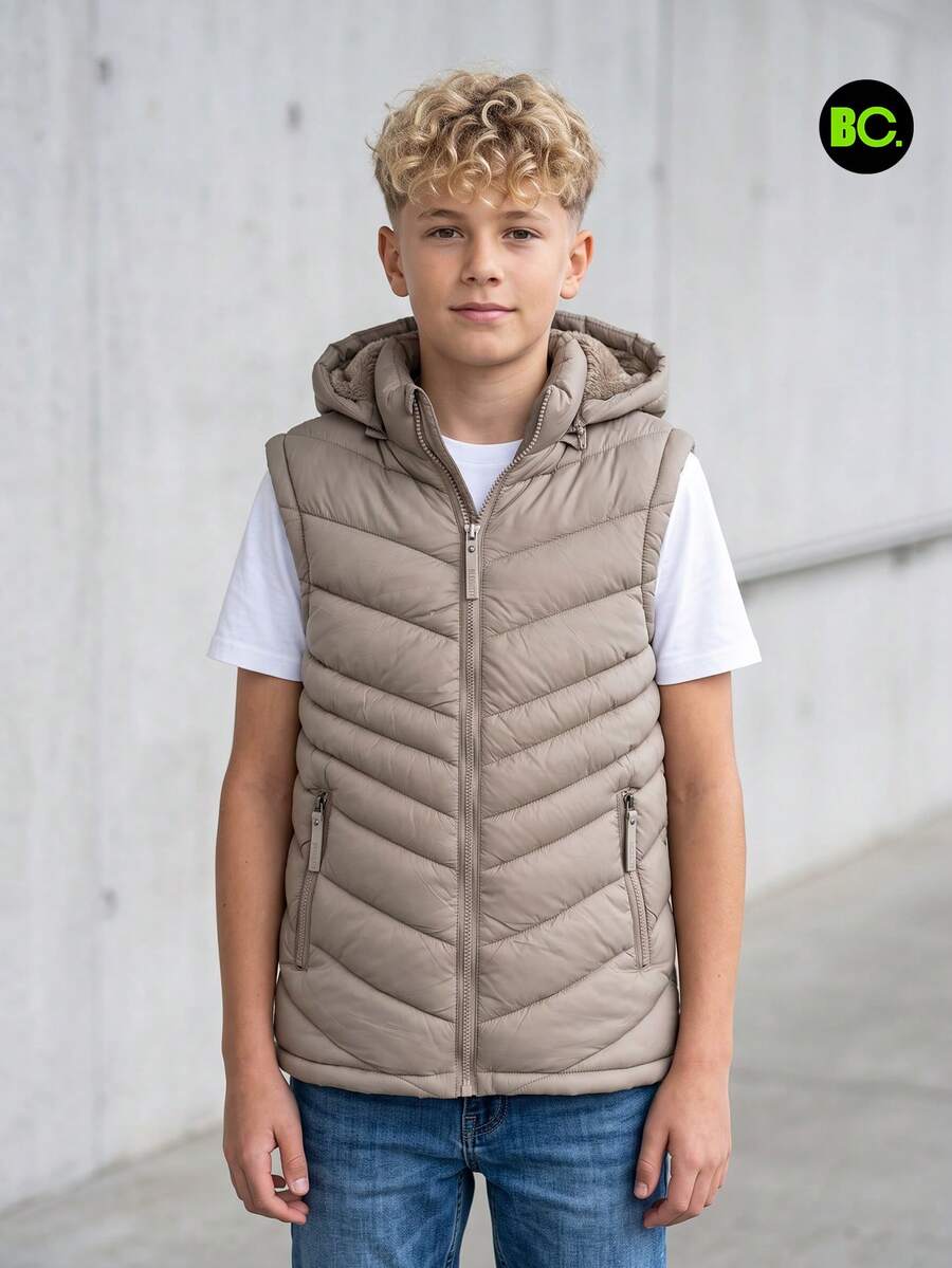 Big City Tween Boys Extended Size Tanks - Beige - View 1