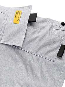 Men's Solid Color Cargo Shorts With Pockets And Drawstring Waist, Comfortable Elastic Waist Multi-Pocket Casual Shorts For Daily, Sports And Outdoor Wear - Grey - View 9