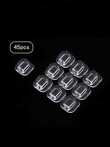 Decorative Lighting Easy Fix Transparent Self-Adhesive Hooks, Suitable For Christmas, Halloween, New Year Decorations - Removable Mini Wall Hooks With Glue-Free Backing, Indoor/Outdoor Universal Plastic Hooks For Hanging, Wreaths And Displays - Grid - View 8