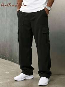 Vancamel Pulse Men's Outdoor Sports Style Long Pants, Versatile Casual Functional Cargo Pants - Black - View 2