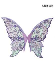 1pc Gold Foil Butterfly Fairy Wings, Suitable For Cosplay, Festival Parties, Ball Performances, An Ideal Halloween Gift - Multicolor - View 3