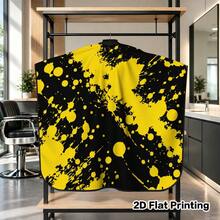 1pc Multi-Color Paint Splatter Barber Cape, Adjustable Neck Closure Styling Apron, Lightweight Haircutting Shawl, Suitable For Home Haircuts And Barber Salons - Multicolor - View 7