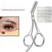 Stainless Steel Eyebrow Trimmer, Dual Function Eyebrow Scissors, Portable Beauty Scissors, Anti-Scratch Eyebrow Trimmer, Dual-Purpose Grooming And Trimming Beauty Tool, Eyebrow Trimmer - Upgraded Version - View 7