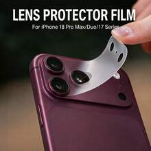 NNBILI 3pcs 9H Ultralight Nano Matte Lens Base Protector Compatible With IPhone 17Pro Max/18 Pro Max/17 Pro/18 Pro/17Air/18Duo/ Series.0.1mm Ultra-Thin Film,- Anti-Fingerprint/Anti-Glare/Anti-Scratch, Precise Cut, Bubble-Free, Easy Installation, Anti-Yellowing, High Definition Clear, Durable Minimalist Camera Protectio,Perfectly Compatible With Phone Cases And Cameras - Matte - View 2