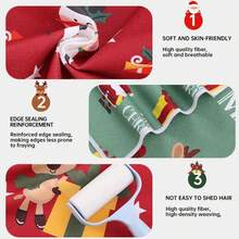 1/2pcs, Christmas Dish Cloth, Santa Gnome And Christmas TreeDesigns Plaid Cleaning Cloth, Soft Absorbent, Perfect XmasTheme Party Decoration, Washable Dishcloths For KitchenBathroom Cooking Baking Sink Counter - Multiple Styles - View 3