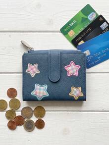 Star Card Bag Credit Card Holder Coin Purse Portable Id Card Wallet Bag Lightweight Portable Bank Card ID Card Student Card Storage Small Wallet - Multicolor - View 4