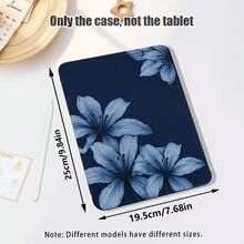 百合花紋彩繪效果平板保護殼，內置筆槽，附支架，適用於 Honor 8/9/10/X8/X8A/X9/X8Pro/X9Pro 及其他機型 / MatePad SE 11 吋 / MatePad 11 吋 / 11.5 吋 / MatePad Pro / Apple 10代/11代 2025 (A16) / Galaxy Tab A7/A9 及其他熱門機型 - 款式15 - 查看 3