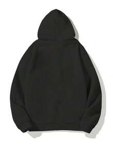 1 pieza, sudadera con capucha para pareja con forro polar, estampado simple y dulce, gran regalo - mujer - Ver 5