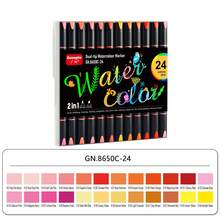 Guangna 8650 Direct-Liquid Dual-Ended Soft-Tipped Slanted Chisel Tip Watercolor Marker, Non-Translucent Watercolor Pen, DIY Painting Pen - Sets - View 16