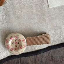 Vintage Button Hair Clip, Floral Polka Dot Design, Snap Hair Clip, Cute French Style, Non-Slip Bangs Clip, Korean Y2K Hair Accessory, Daily Gift - Multicolor - View 9