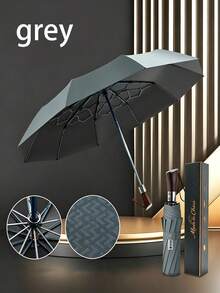 1pc Folding Umbrella - UPF50+ Sun Protection & Rainproof, Wind-Resistant Reinforced Ribs, One-Touch Automatic Open/Close, Portable Design; Suitable For Business, Outdoor Travel, Commuting, Beach And Camping; Unisex, Protection For Hot Weather, Large Wind-Resistant Canopy, Durable And Sturdy; Perfect For Summer Vacation And Back To School Season - Multicolor - View 10