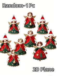 36/24/12/6/1pc Christmas Angel Hanging Ornaments, Multifunctional Santa Claus Decorations, Suitable For Christmas Tree, Window, Home Decor, Holiday Gift, Christmas Decoration - One Size - View 12