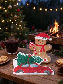 1set Christmas Napkins – Suitable For Christmas Dinner Table Decor And Use As Napkins; Ideal For Parties, Birthdays, And Holiday Table Settings. - A - View 5