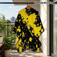 1pc Multi-Color Paint Splatter Barber Cape, Adjustable Neck Closure Styling Apron, Lightweight Haircutting Shawl, Suitable For Home Haircuts And Barber Salons - Multicolor - View 9