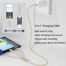 250W Multi-Port Fast Car Charger + All-In-One Charging Cable Set, Can Charge 6 Devices Simultaneously | Suitable For All Cars | Smart Chip & Durable Braided Cables - Charge+Cable - View 4