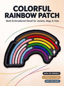 1pc/2pcs/3pcs/5pcs/6pcs/7pcs Inclusive Rainbow Pride Patch - Multicolor - View 7