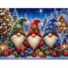 1PC DIY 5D Diamond Painting Kit Gnome Pattern - Round Full Diamond Art Mosaic Craft, Home Wall Decor, Frameless - No Frame - View 9
