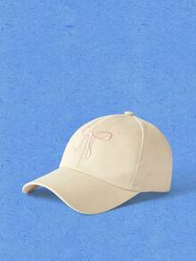 Popjeli 1pc Bow-Knot Baseball Cap, Casual Versatile Sun Visor Hat For Men & Women, Suitable For Spring/Summer, Y2K Solid Color - Pink - View 13