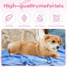 2pcs/1pc Handuk Anjing Besar untuk Pengeringan, Handuk Perawatan Hewan Peliharaan 20 x 40 Inci | Handuk Mandi Hewan Peliharaan Cepat Kering, Handuk Mikrofiber Lembut dan Menyerap Berwarna-warni, Untuk Anjing Kecil - MultiWarna - View 5