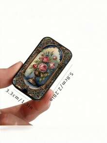 1pc Vintage Rose Gold Metal Matchbox, Holds 20 Matches (Matches Not Included), Pocket Size; Suitable As A Gift For Yourself, Girlfriend Or Mother, Also Suitable As A Birthday, Holiday Or Christmas Gift. - View 2