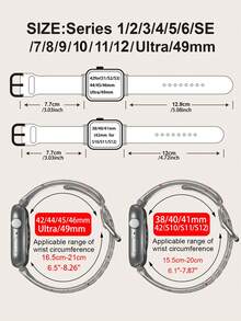 時尚矽膠手錶錶帶，部分透明紅色波點櫻桃結圖案，適用於 38mm 40mm 41mm 42mm 44mm 45mm 46mm 49mm，適合 Series Ultra S12/S11/S10/SE/8/7/6/5/4/3/2/1，休閒運動日常穿搭智能手錶錶帶 - 彩色 - 查看 6