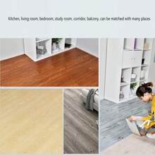 20pcs Peel And Stick Faux Wood Grain Floor Strips, PVC Self-Adhesive Floor Stickers, Easy DIY Floor Renovation, Multiple Colors Available, Suitable For Bedroom, Living Room, Apartment Interior Decoration - 20pcs - View 6