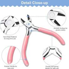 3/5pcs Colorful Jewelry Pliers Set, Professional Jewelry Making Tools, Includes Round Nose Pliers/Pointed Nose Pliers/Diagonal Cutter, Smooth Toothless Pliers Head, Paired With Open Ring Accessories And Tweezers, Suitable For Handmade DIY Jewelry Making - Multi-color - View 3