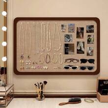 1pc Wall Decor Board, No Drilling Required, Multi-Purpose Wall Organizer, Home & Office Memo Board, Photo Display, Back To School - Rounded Corners - View 14