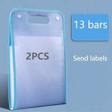 13-Pocket A4 Handheld Foldable File Folder, Transparent Vertical Expanding Document Organizer With Handle, Suitable For School And Office File/Paper Storage - Multicolor - View 16